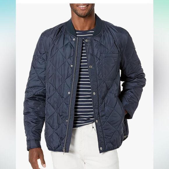 Cole Haan Men’s Transitional Quilted Nylon Jacket Navy Size Large, NWT - Picture 1 of 14